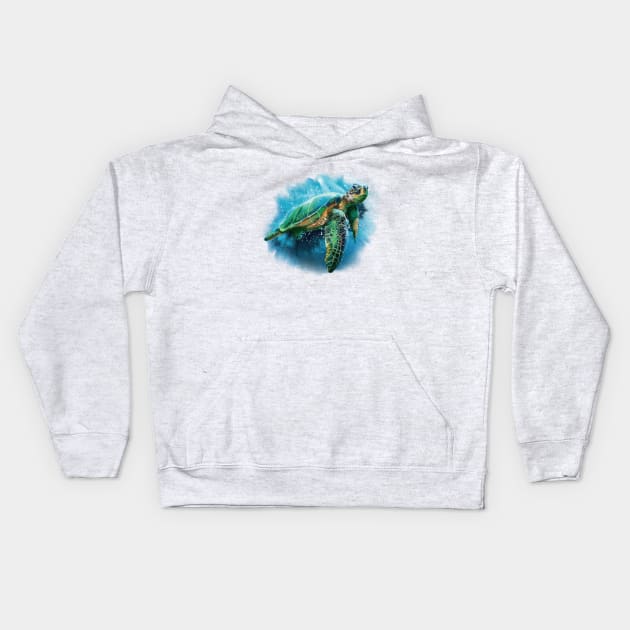 Sea Turtle Kids Hoodie by ConnectingtoNature